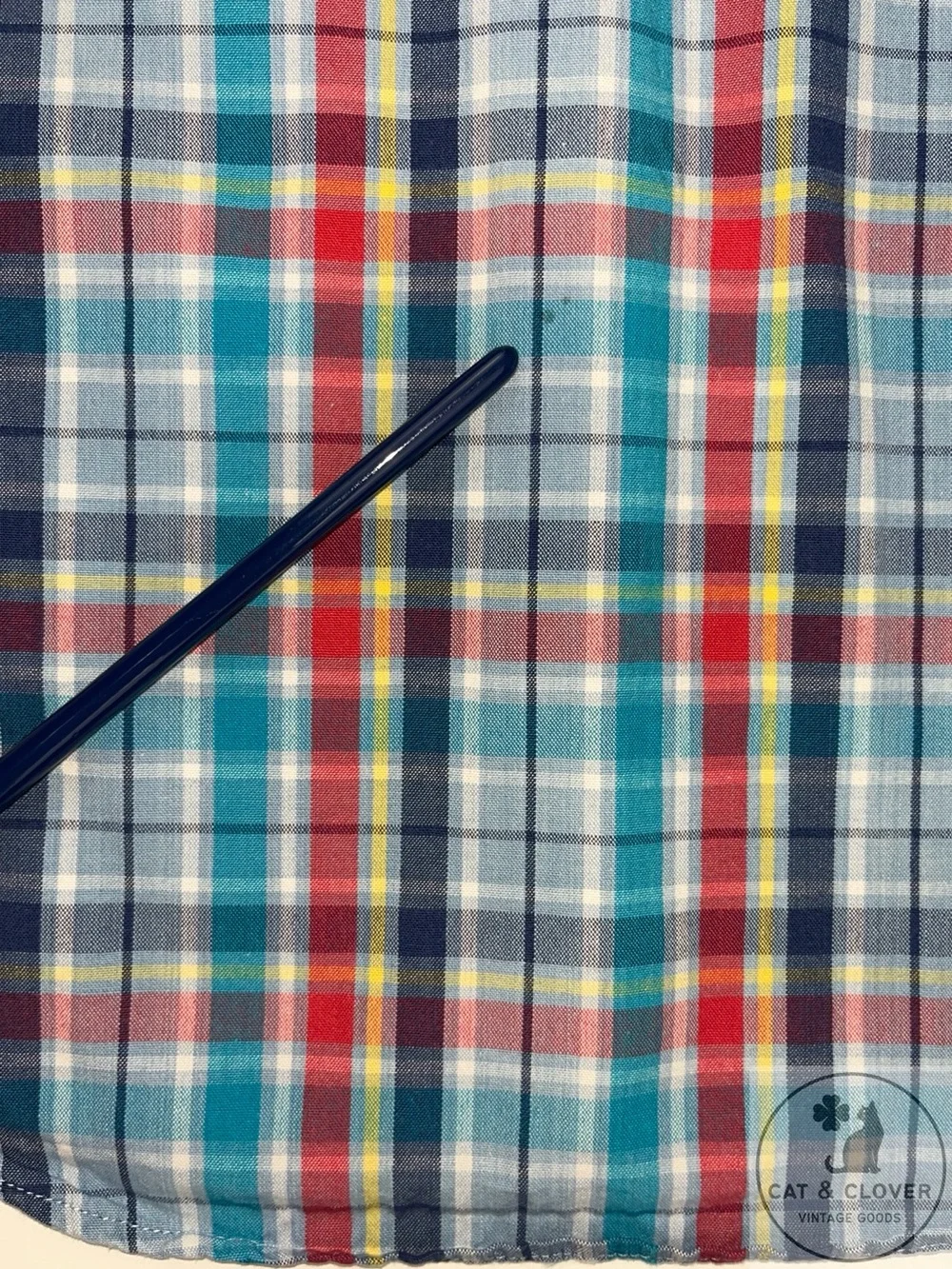 Gymboree 90s Rainbow Tag Plaid Long Sleeve Button Down Boys Shirt Large